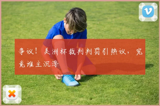 争议！美洲杯裁判判罚引热议，究竟谁主沉浮